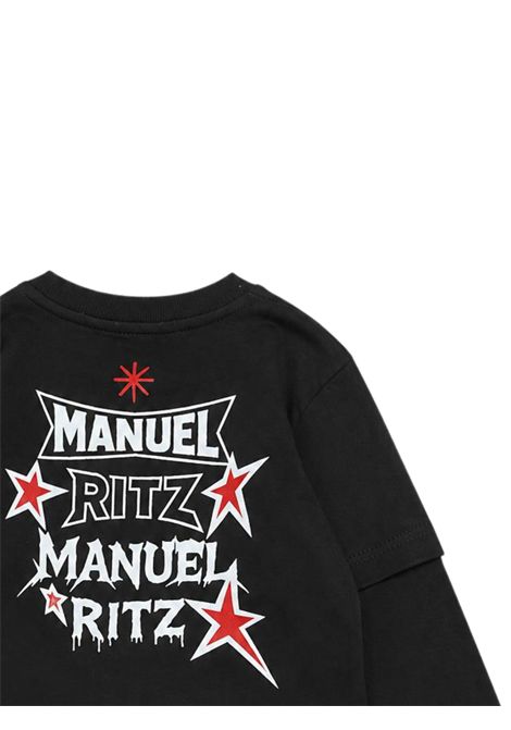 Black cotton baby T-shirt Manuel Ritz | 4498NERO